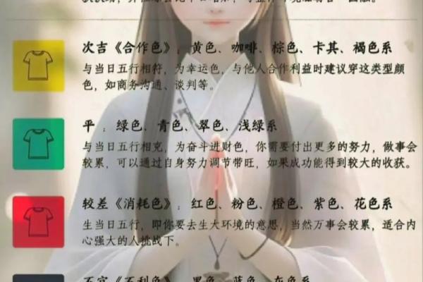 五行穿衣每日指南2023年8月1日(五行穿衣每日分享明天穿什么颜色)